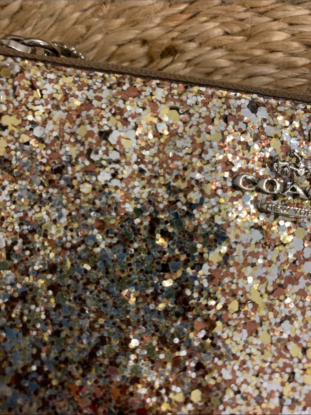 Coach rose gold Glitter Wristlet Clutch - Picture 7 of 10